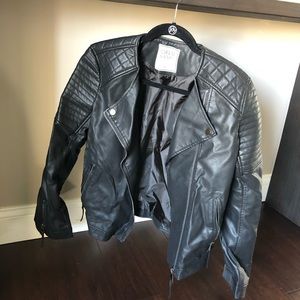 Faux Leather Moto Jacket